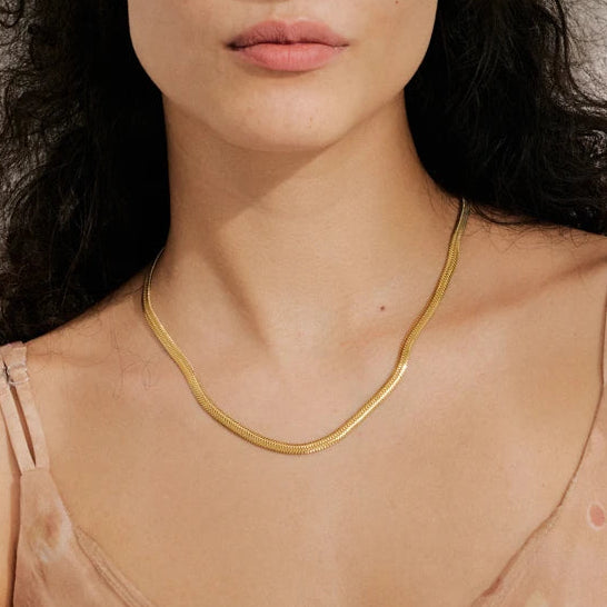 Set Gioielli Catena Serpente Acciaio Inossidabile Oro 18K Impermeabile